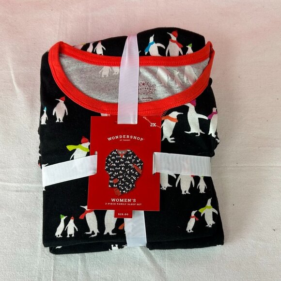 Wondershop Other - NWT Black Women's Holiday Penguins Print Pajama Set - Wondershop